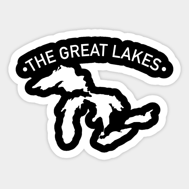 The Great Lakes USA White Sticker by KevinWillms1